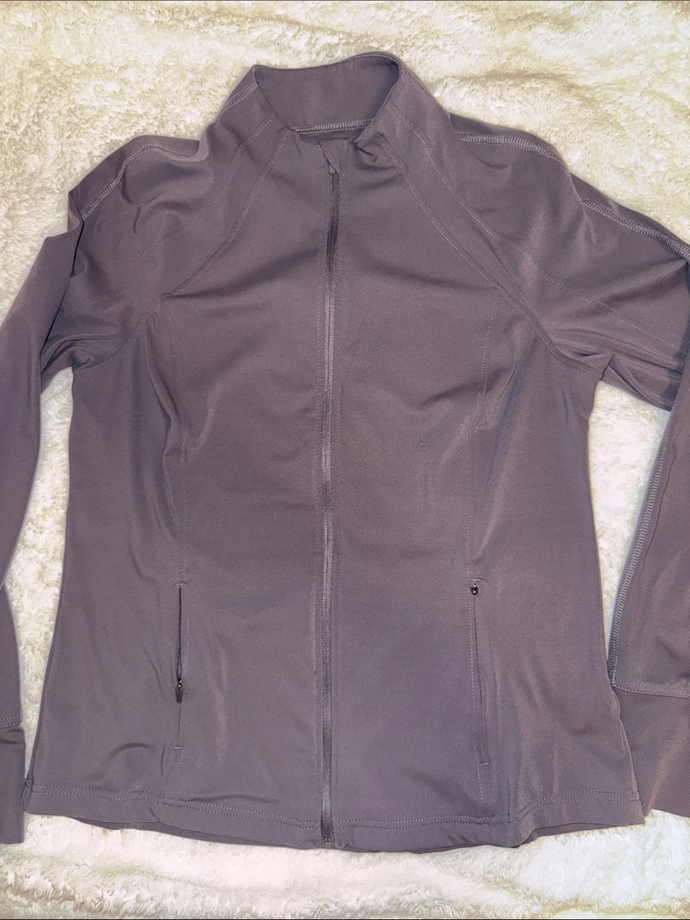 Avia Women's Full-Zip Jacket in Mauve Gray